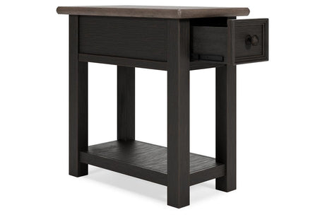 Tyler Creek Two-tone Chairside End Table by Ashley at Eve Furniture