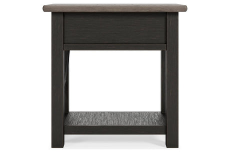 Tyler Creek Two-tone Chairside End Table by Ashley at Eve Furniture