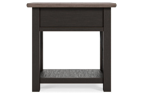 Tyler Creek Two-tone Chairside End Table by Ashley at Eve Furniture