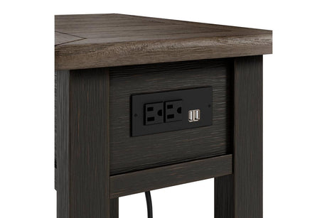 Tyler Creek Two-tone Chairside End Table by Ashley at Eve Furniture