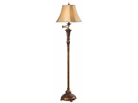 Tyler Gold Floor Lamp by Crestview at Eve Furniture