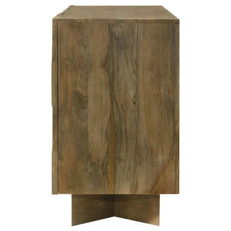 Tyler Mango Brown 3-door Dining Sideboard Server by Coaster at Eve Furniture
