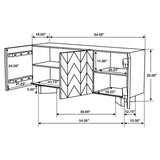 Tyler Mango Brown 3-door Dining Sideboard Server by Coaster at Eve Furniture