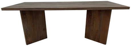 Tyler Mango Brown Rectangular Double V-Leg Dining Table by Coaster at Eve Furniture