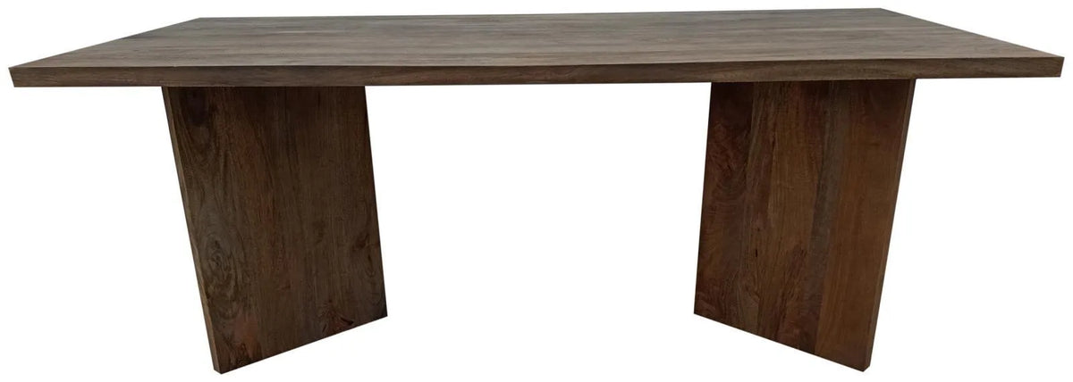 Tyler Mango Brown Rectangular Double V-Leg Dining Table by Coaster at Eve Furniture