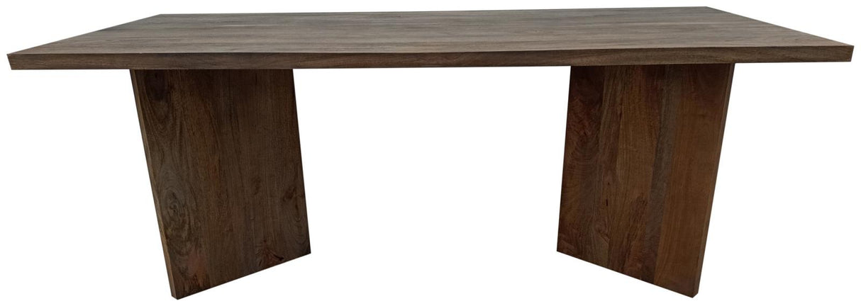 Tyler Rectangular Double V-Leg Dining Table Mango Brown