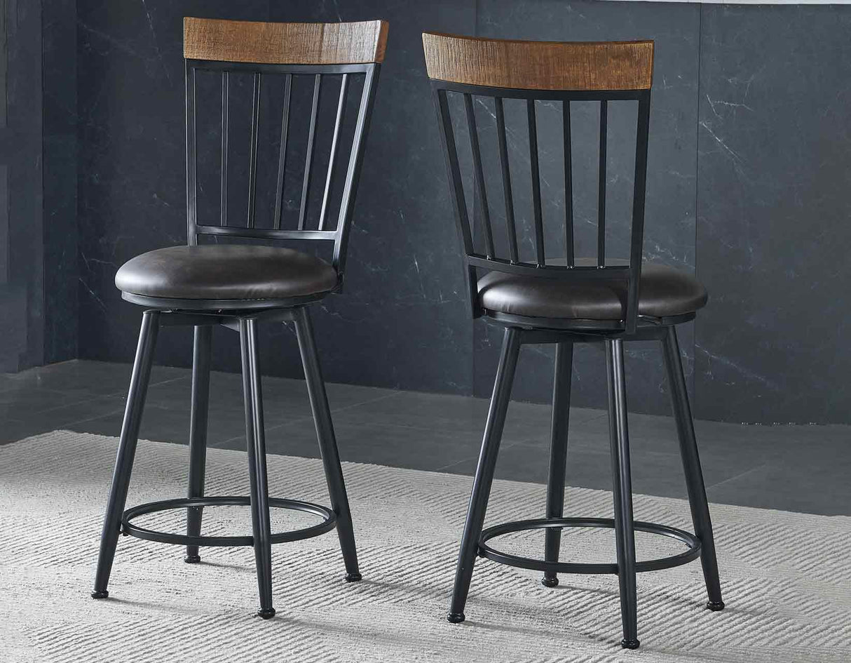 Tyler Swivel 24-inch Counter Stool by Steve Silver at Eve Furniture