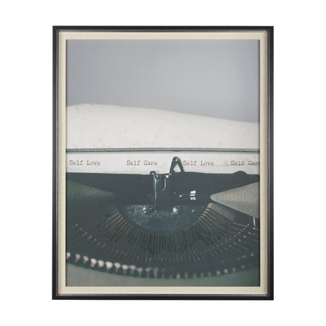Typewriter Notes Care by Mercana Studio Hand Embellished Textured Framed Photo Art Print Matted unde by Mercana at Eve Furniture