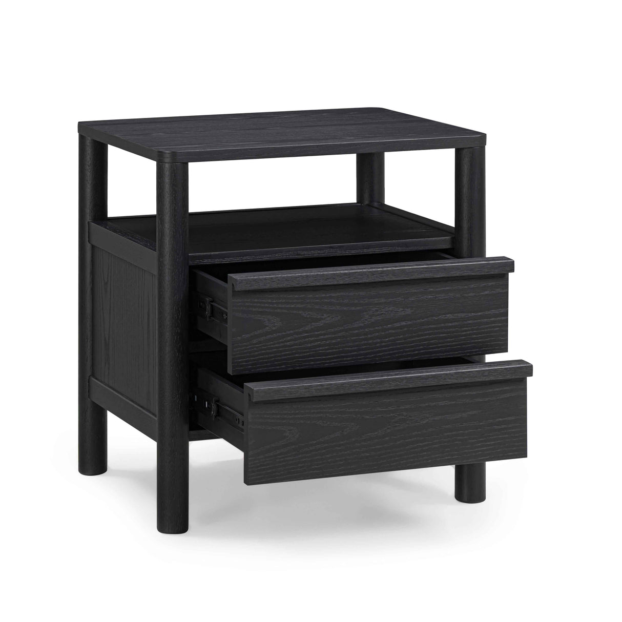 Tyra 22" Black Ash Nightstand by TOV Furniture at Eve Furniture