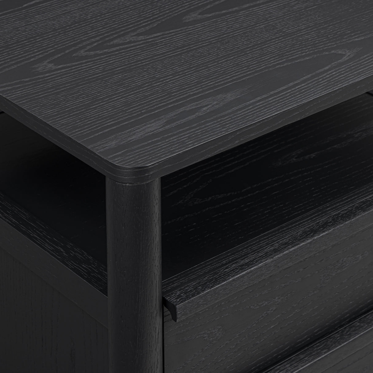 Tyra 22" Black Ash Nightstand by TOV Furniture at Eve Furniture