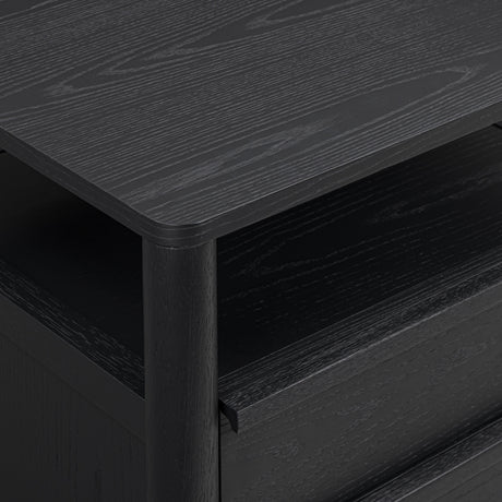 Tyra 22" Black Ash Nightstand by TOV Furniture at Eve Furniture