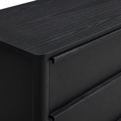 Tyra 62" Black Ash 6-Drawer Dresser by TOV Furniture at Eve Furniture