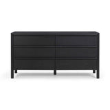 Tyra 62" Black Ash 6-Drawer Dresser by TOV Furniture at Eve Furniture