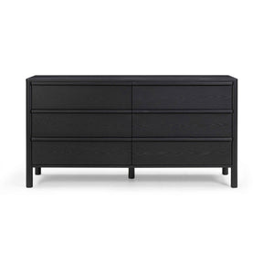 Tyra 62" Black Ash 6-Drawer Dresser by TOV Furniture at Eve Furniture