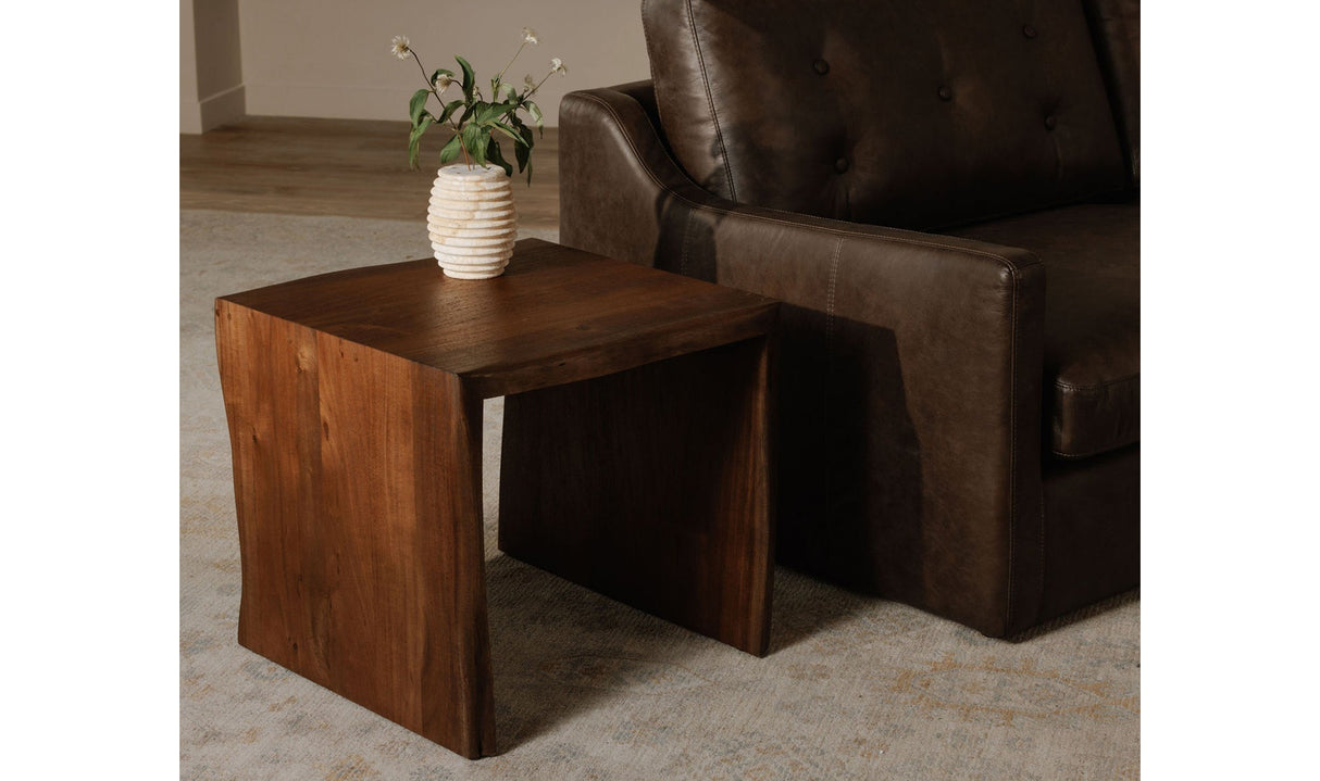 Tyrell Side Table Natural Brown by Moe's Home at Eve Furniture