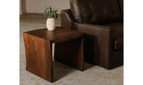 Tyrell Side Table Natural Brown by Moe's Home at Eve Furniture