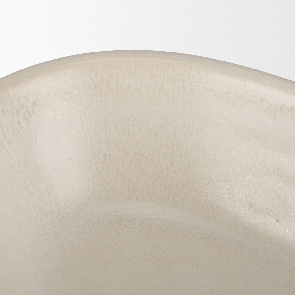 Tyren Cream Glazed Decorative Oblong Ceramic Bowl by Mercana at Eve Furniture