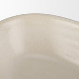 Tyren Cream Glazed Decorative Oblong Ceramic Bowl by Mercana at Eve Furniture
