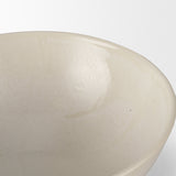Tyren Cream Glazed Decorative Round Ceramic Bowl by Mercana at Eve Furniture
