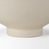 Tyren Cream Glazed Decorative Round Ceramic Bowl by Mercana at Eve Furniture