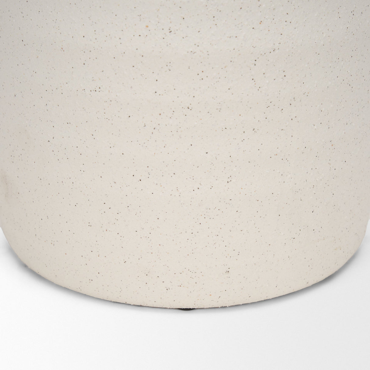 Tyrus Large Textured Matte White w/ Speckling Ceramic Vase by Mercana at Eve Furniture