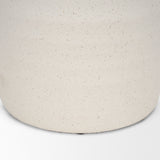 Tyrus Large Textured Matte White w/ Speckling Ceramic Vase by Mercana at Eve Furniture