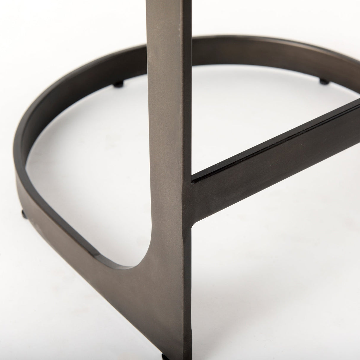 Tyson 17L x 18W x 28H Black Leather W/ Metal Frame Counter Stool by Mercana at Eve Furniture