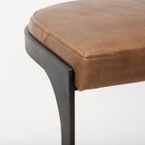 Tyson 17L x 18W x 28H Brown Leather W/ Metal Frame Counter Stool by Mercana at Eve Furniture