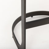 Tyson 17L x 18W x 28H Brown Leather W/ Metal Frame Counter Stool by Mercana at Eve Furniture