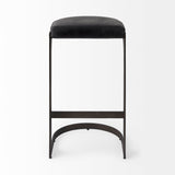 Tyson 17L x 18W x 31H Black Leather W/ Metal Frame Bar Stool by Mercana at Eve Furniture
