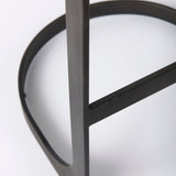 Tyson 17L x 18W x 31H Black Leather W/ Metal Frame Bar Stool by Mercana at Eve Furniture