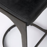 Tyson Black Leather W/ Metal Frame Bar Stool by Mercana at Eve Furniture