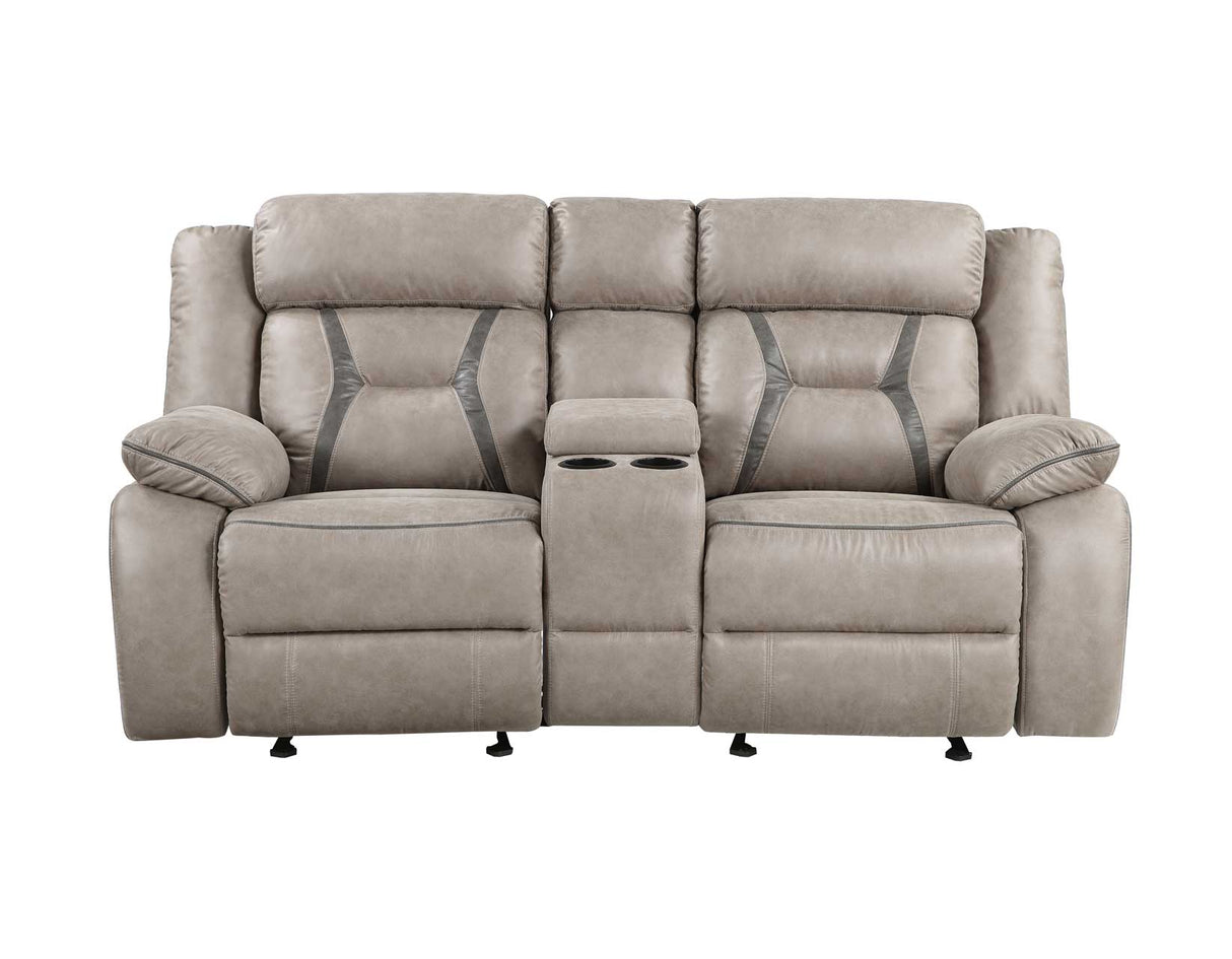 Tyson Gray/Dark Gray 3-Piece Manual Reclining Set by Steve Silver at Eve Furniture
