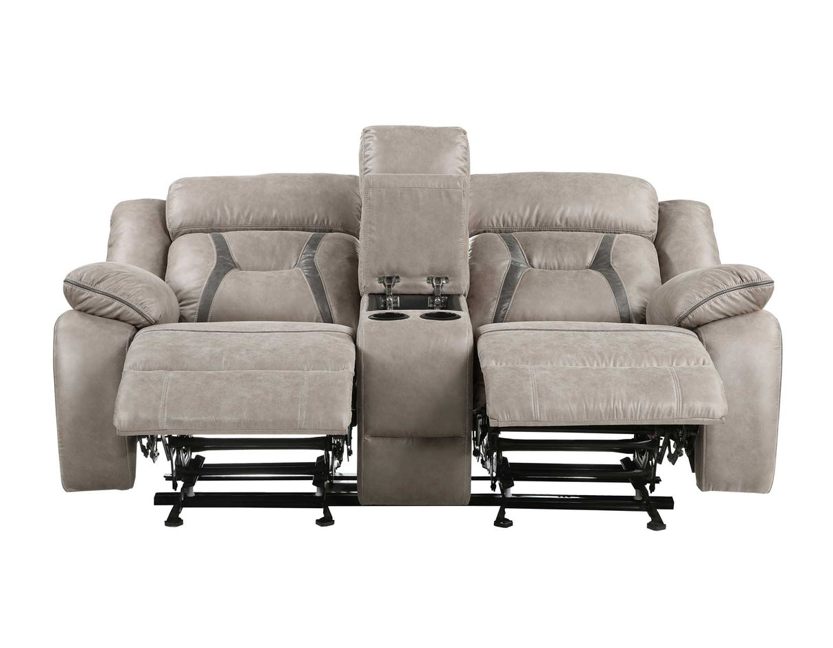 Tyson Gray/Dark Gray 3-Piece Manual Reclining Set by Steve Silver at Eve Furniture