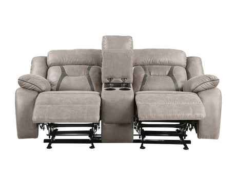 Tyson Gray/Dark Gray 3-Piece Manual Reclining Set by Steve Silver at Eve Furniture