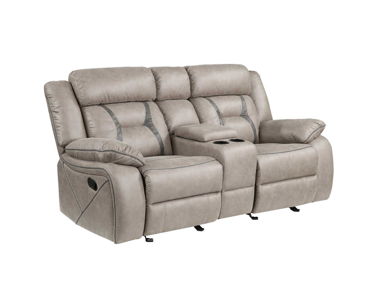 Tyson Gray/Dark Gray 3-Piece Manual Reclining Set by Steve Silver at Eve Furniture