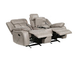 Tyson Gray/Dark Gray 3-Piece Manual Reclining Set by Steve Silver at Eve Furniture