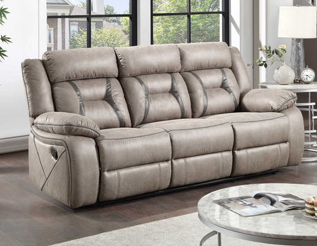 Tyson Gray/Dark Gray 3-Piece Manual Reclining Set by Steve Silver at Eve Furniture