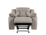 Tyson Gray/Dark Gray 3-Piece Manual Reclining Set by Steve Silver at Eve Furniture