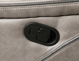 Tyson Gray/Dark Gray 3-Piece Manual Reclining Set by Steve Silver at Eve Furniture