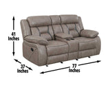 Tyson Gray/Dark Gray 3-Piece Manual Reclining Set by Steve Silver at Eve Furniture