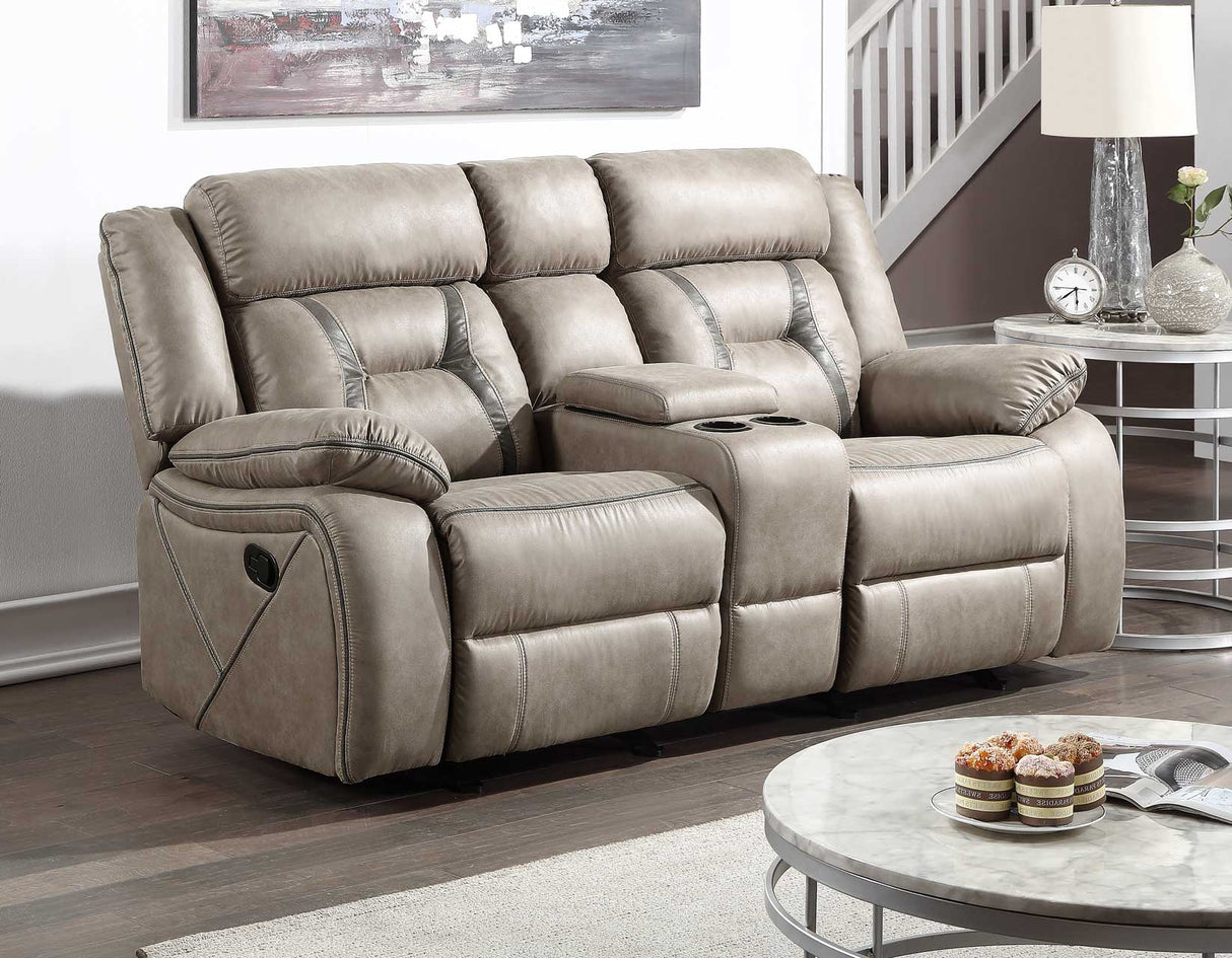 Tyson Gray/Dark Gray 3-Piece Manual Reclining Set by Steve Silver at Eve Furniture