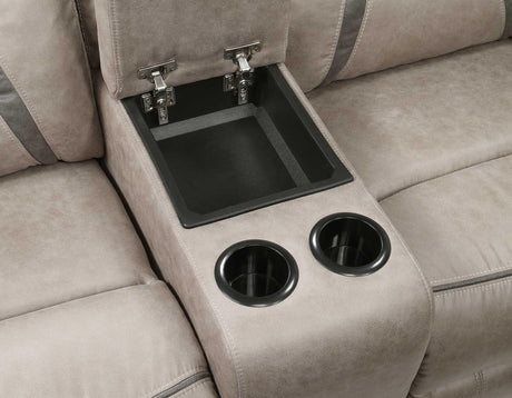 Tyson Reclining Glider Console Loveseat by Steve Silver at Eve Furniture