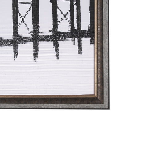 U Bein Bridge by Mercana Studio a Hand Embellished Textured Framed Photo Art Print Matted under Glas by Mercana at Eve Furniture