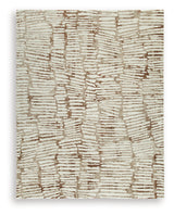 Uduak Cream/Tan/Rust Large Rug by Ashley at Eve Furniture