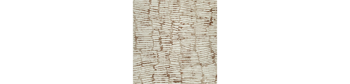 Uduak Cream/Tan/Rust Large Rug by Ashley at Eve Furniture