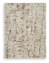 Uduak Cream/Tan/Rust Medium Rug by Ashley at Eve Furniture