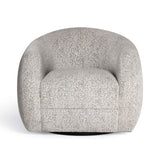Judy Black and White Woven Fabric Swivel Chair by TOV Furniture at Eve Furniture