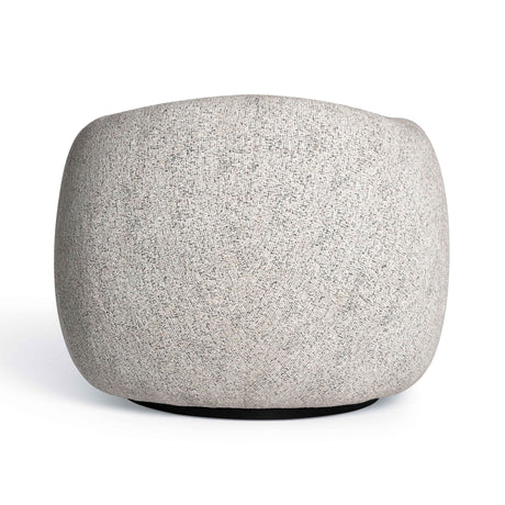 Judy Black and White Woven Fabric Swivel Chair by TOV Furniture at Eve Furniture