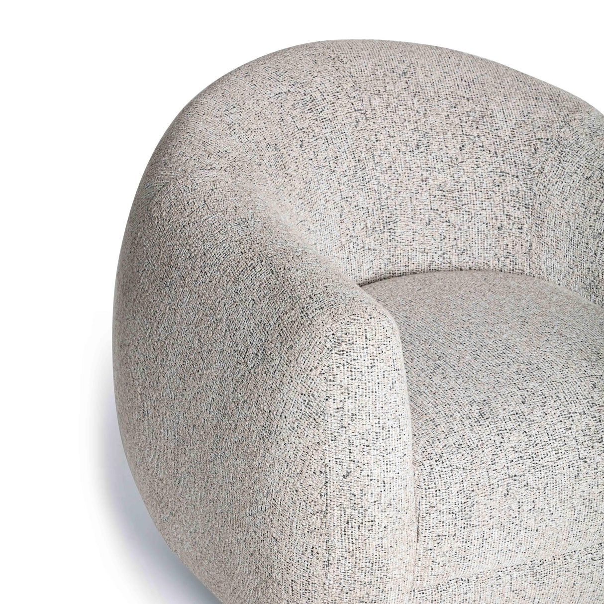 Judy Black and White Woven Fabric Swivel Chair by TOV Furniture at Eve Furniture